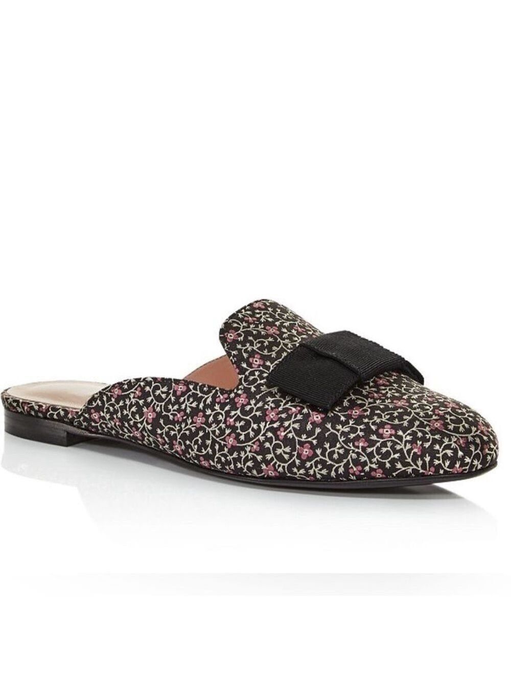 New. Tabitha Simmons Masha Bow mules in black multi Size 38.5, US 8.5
